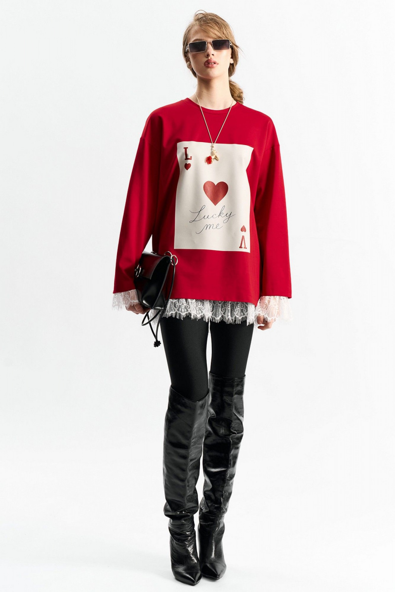 Джемперы MilMil 1279 красный