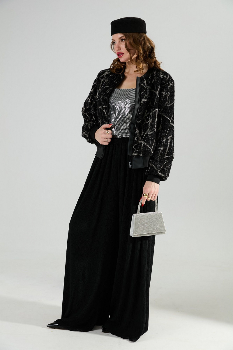 Брючный комплект NikVa 1011-2 бордо/чёрный