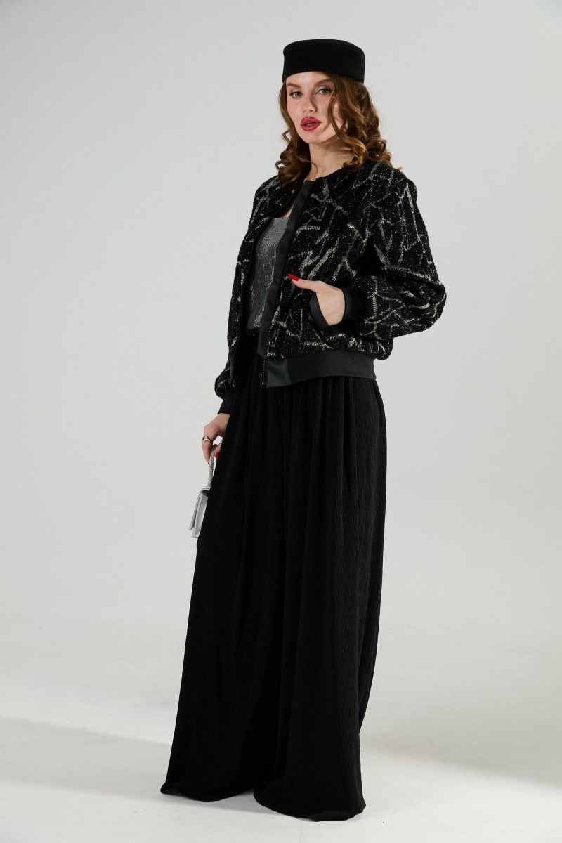 Брючный комплект NikVa 1011-2 бордо/чёрный