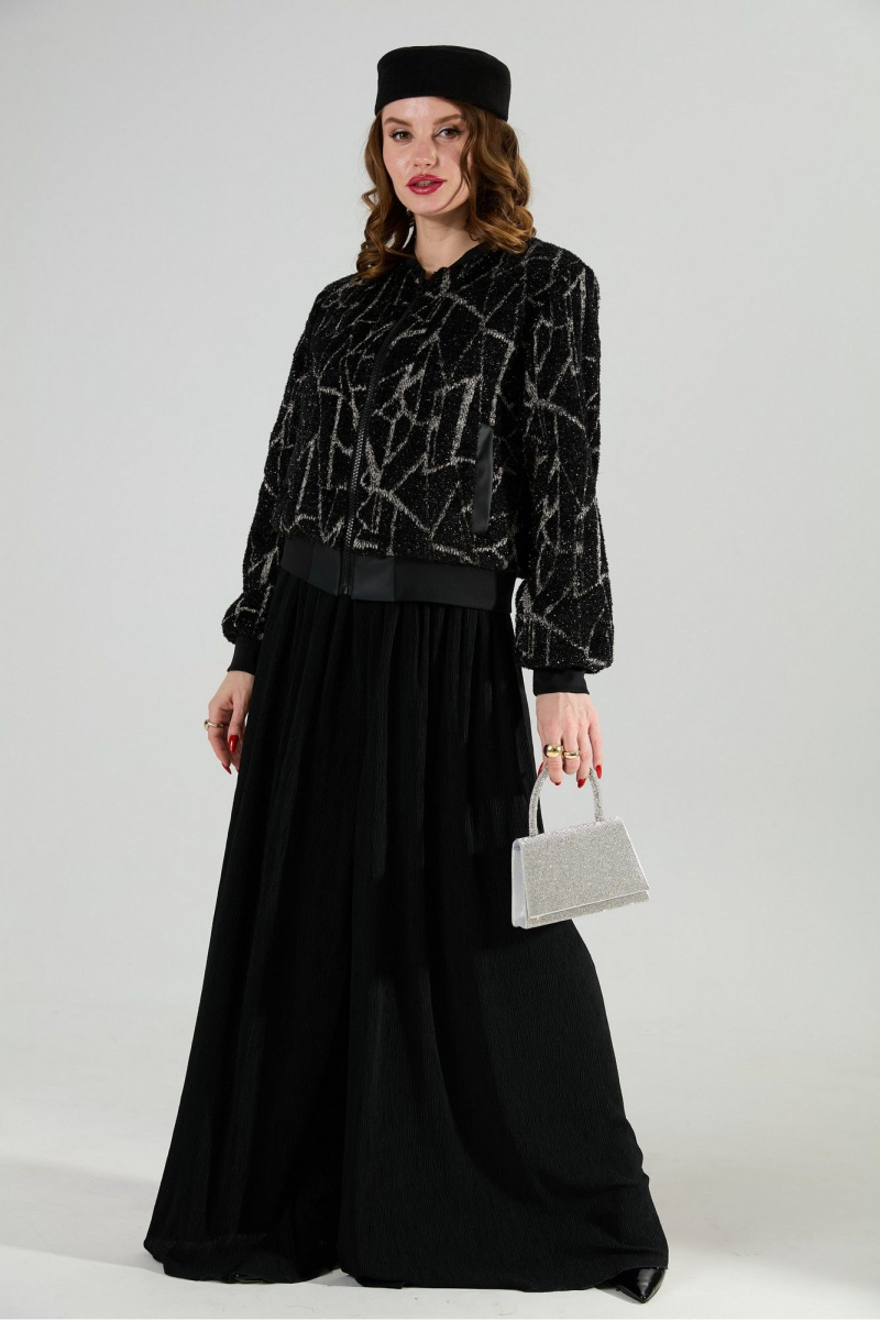 Брючный комплект NikVa 1011-2 бордо/чёрный