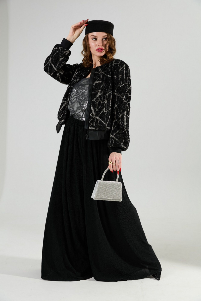 Брючный комплект NikVa 1011-2 бордо/чёрный