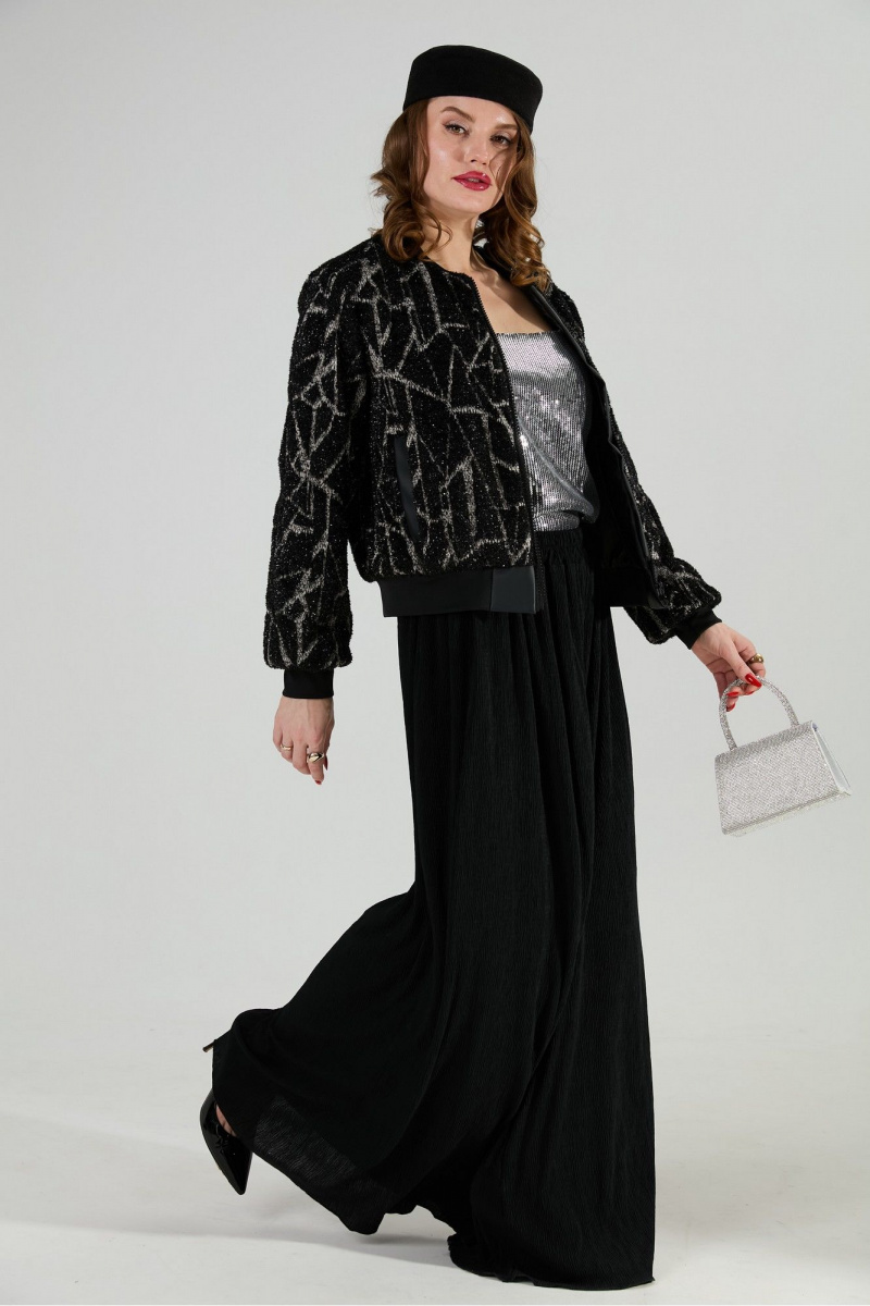 Брючный комплект NikVa 1011-2 бордо/чёрный