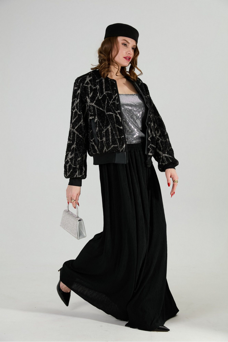 Брючный комплект NikVa 1011-2 бордо/чёрный