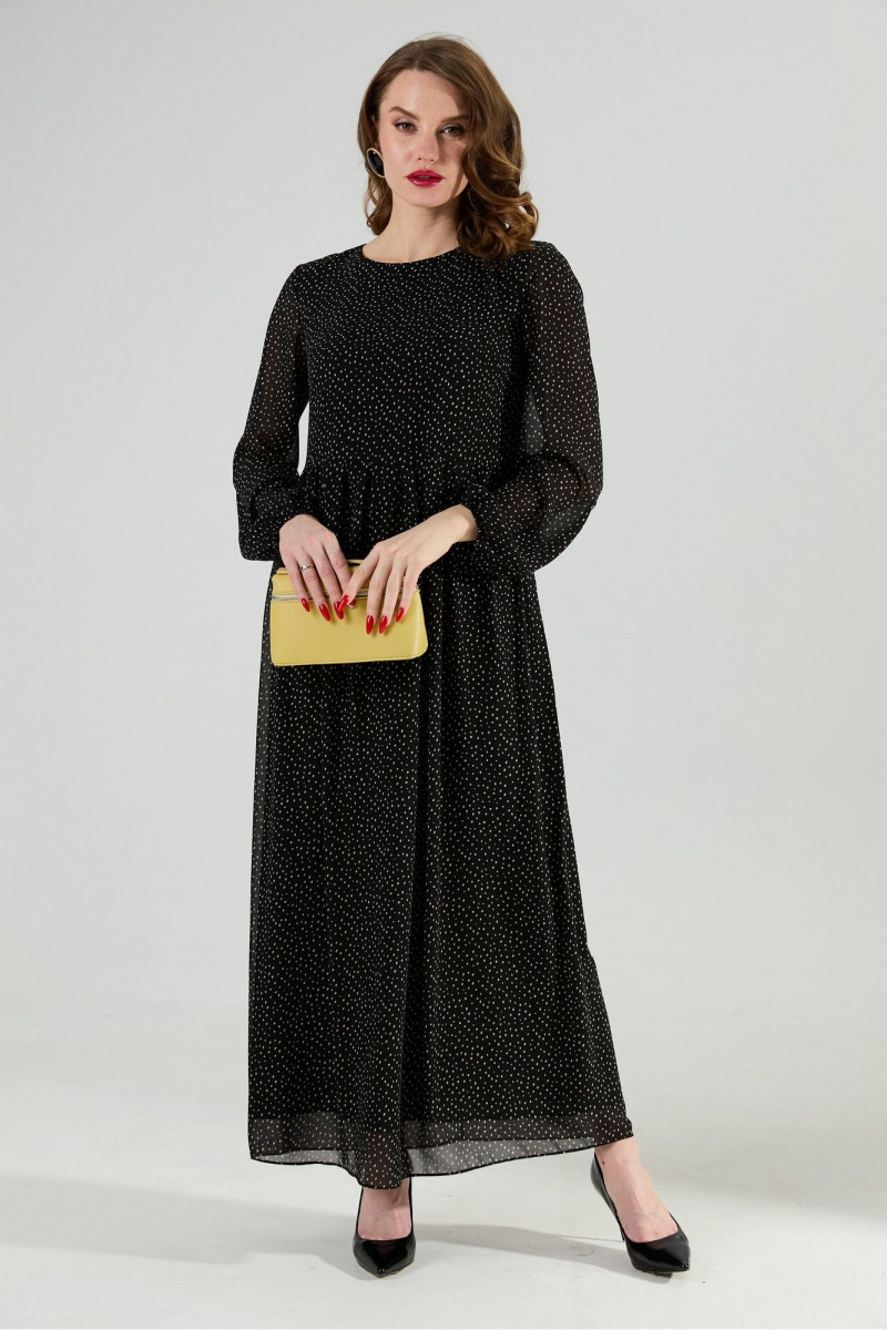 Платья NikVa 801-10 чёрный_горошек