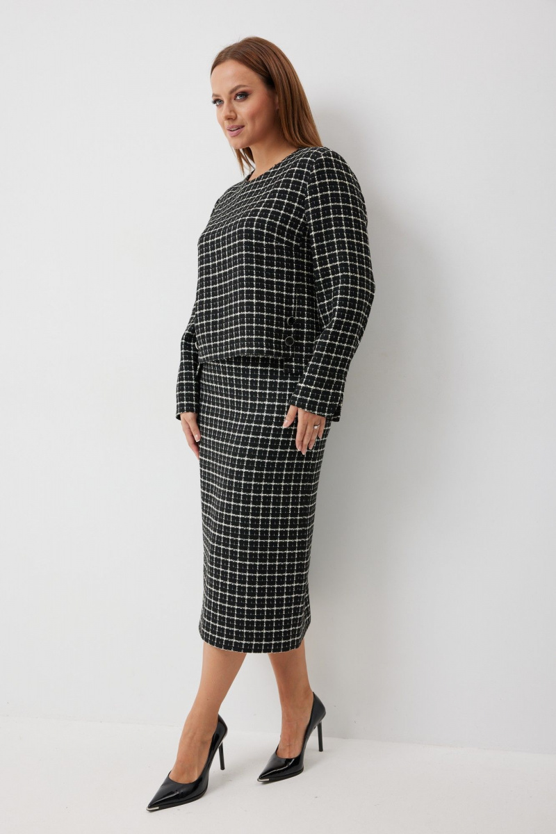 Юбочный комплект Elady 4655 черно-белый_клетка