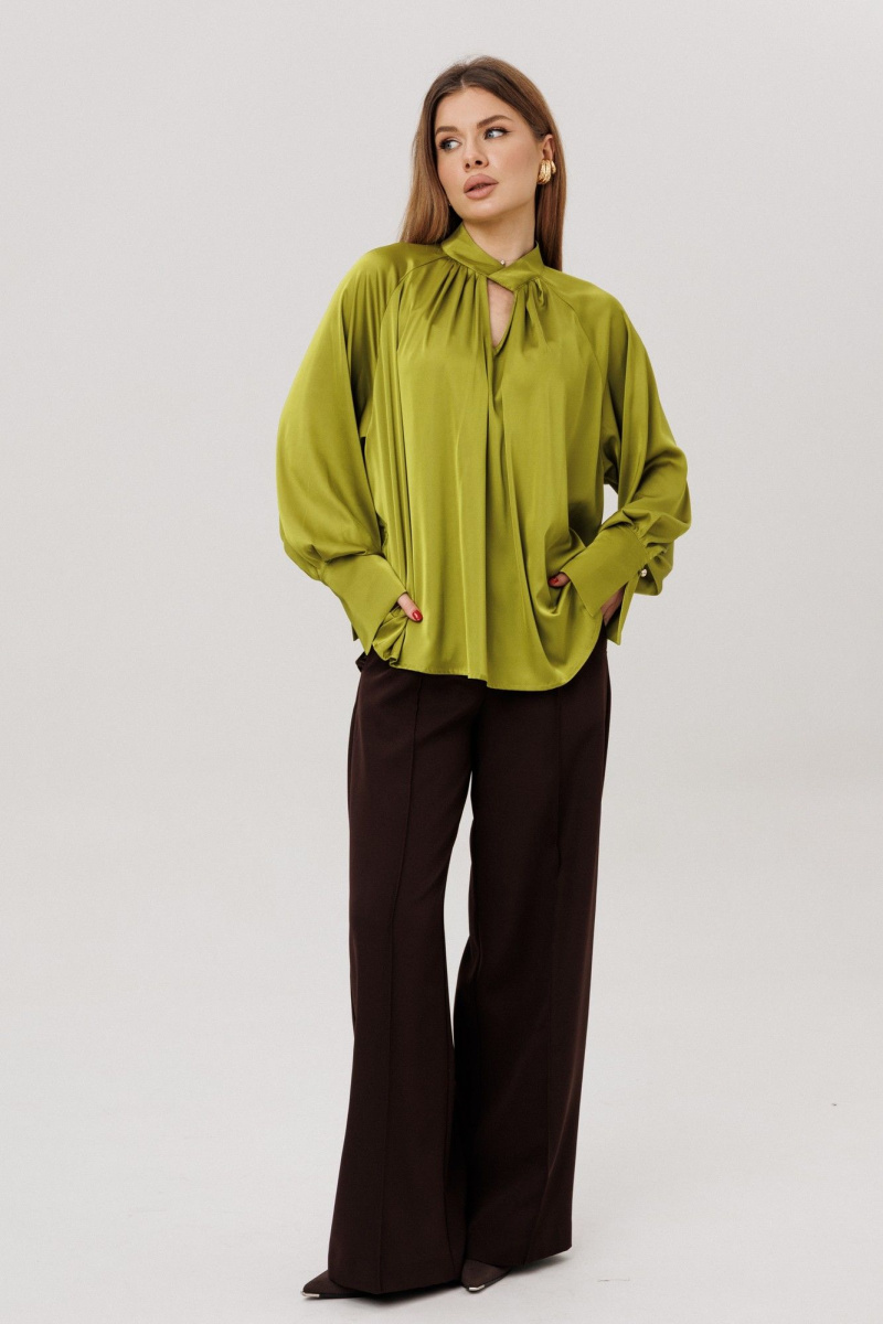 Брючный комплект Amberа Style 2147 шоколад/оливка