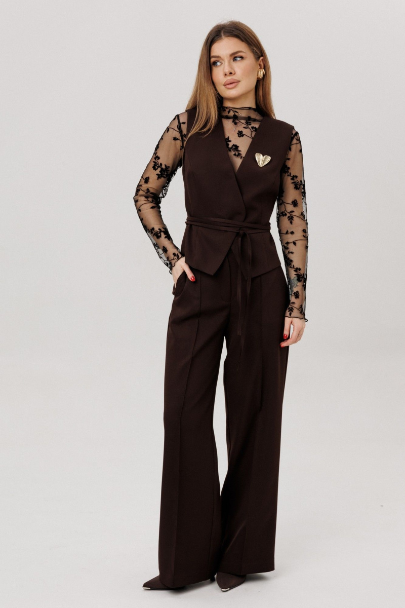 Брючный комплект Amberа Style 3021 шоколад