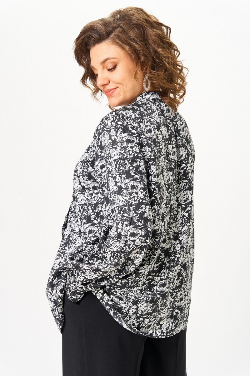 Блузы Michel chic 796 черно-белый_розы