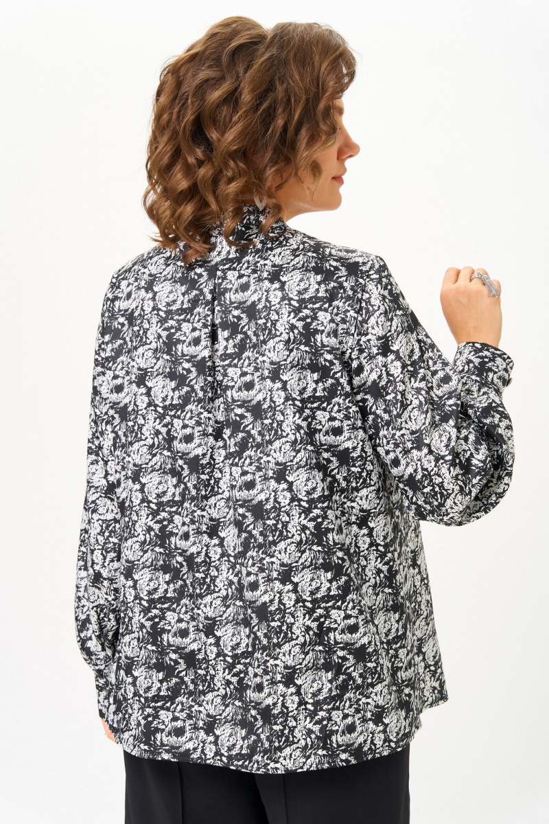 Блузы Michel chic 796 черно-белый_розы