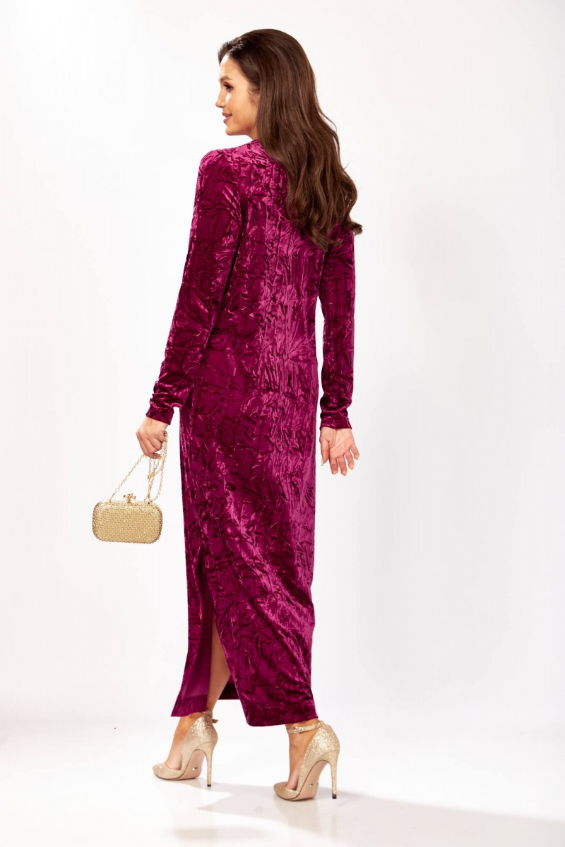 Платья Gizart 5339/1 брусничный_жатка