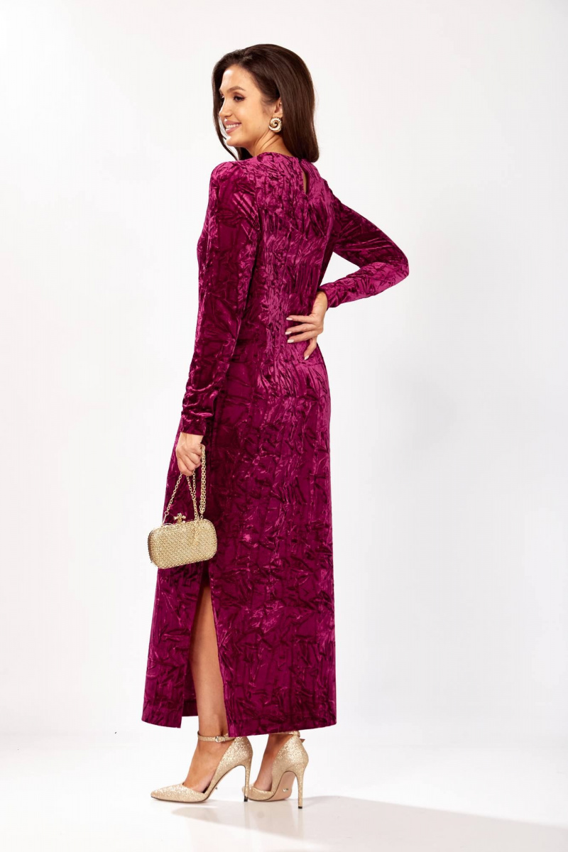 Платья Gizart 5339/1 брусничный_жатка