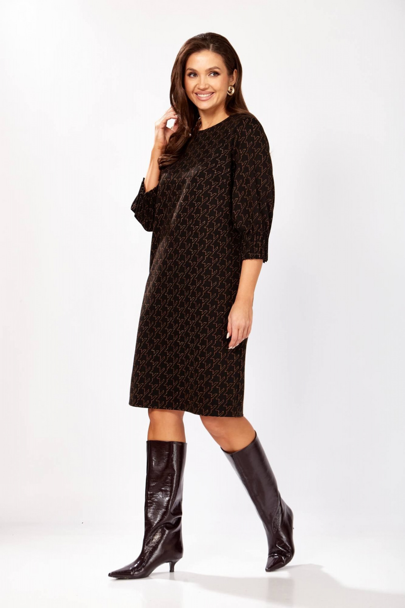 Платья Gizart 5182 черный,медь