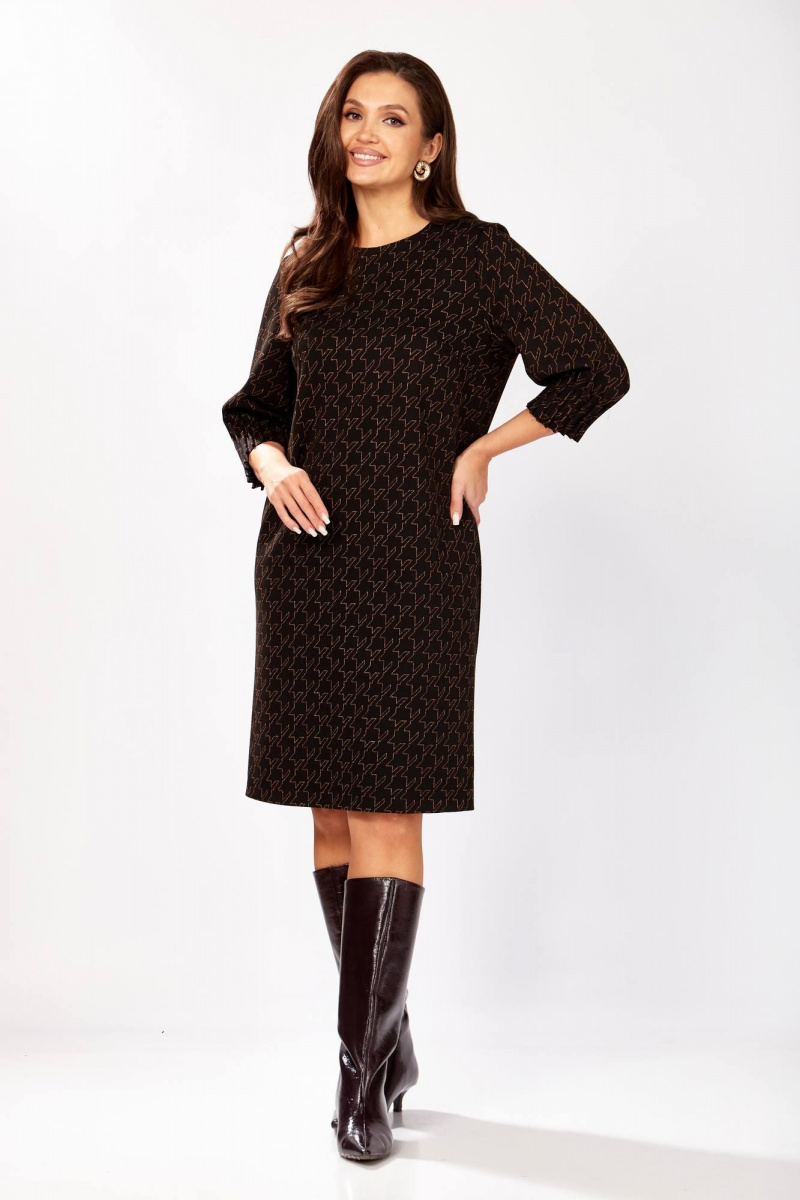 Платья Gizart 5182 черный,медь