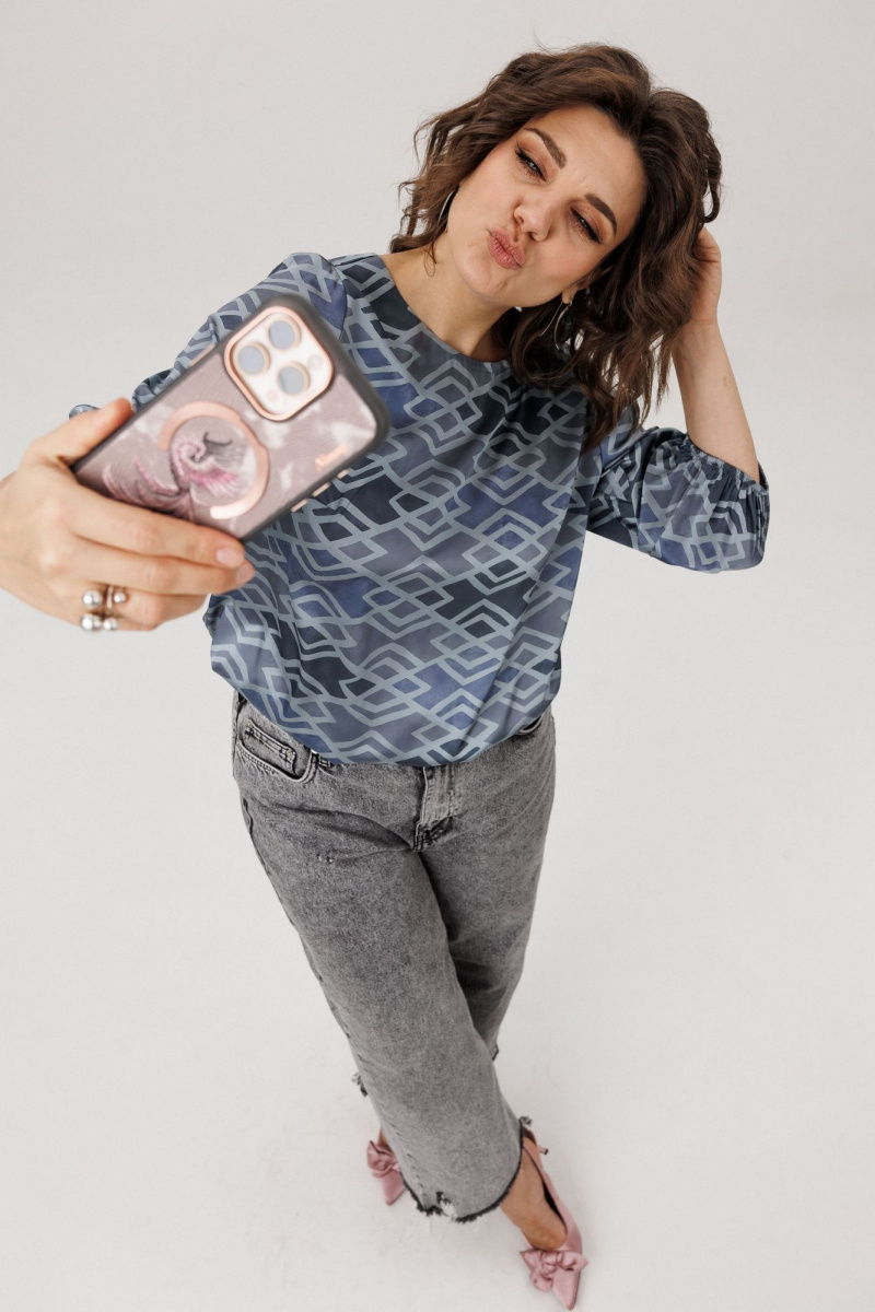 Блузы Anelli 1779.1 аронианский_синий