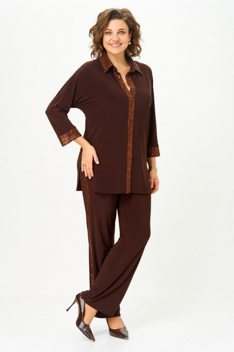Брючный комплект Svetlana-Style 3017  темный_шоколад