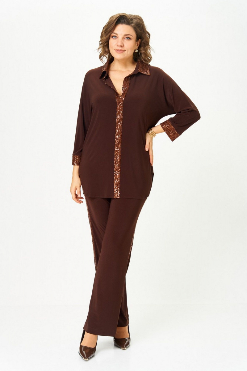 Брючный комплект Svetlana-Style 3017  темный_шоколад