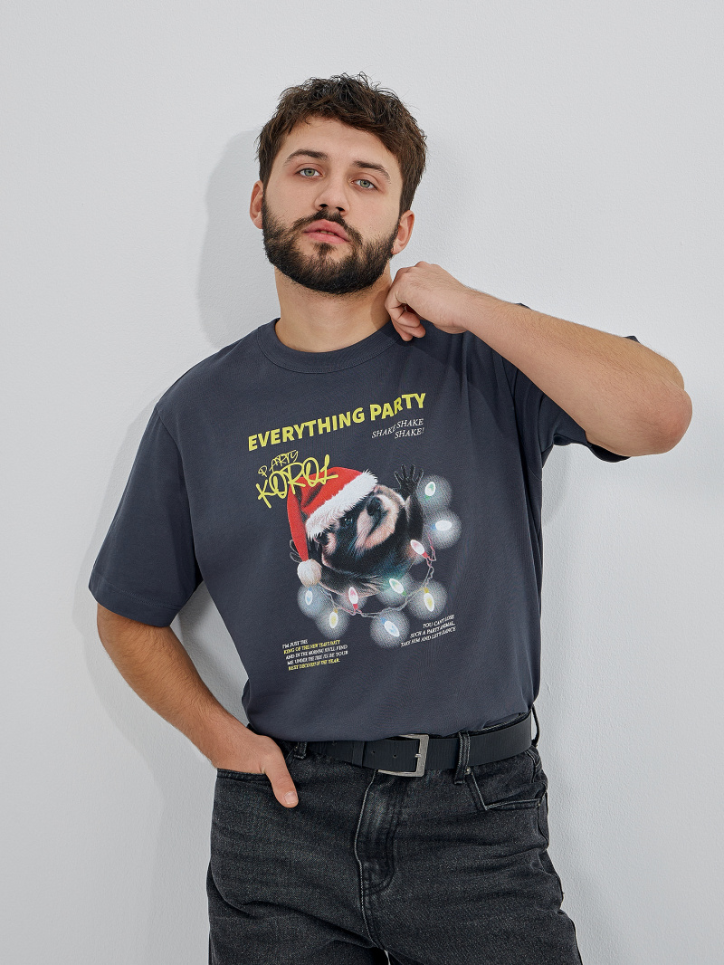 Футболки Mark Formelle 111855/25-5293П-0 графит_печать3_3_сл_на_пол