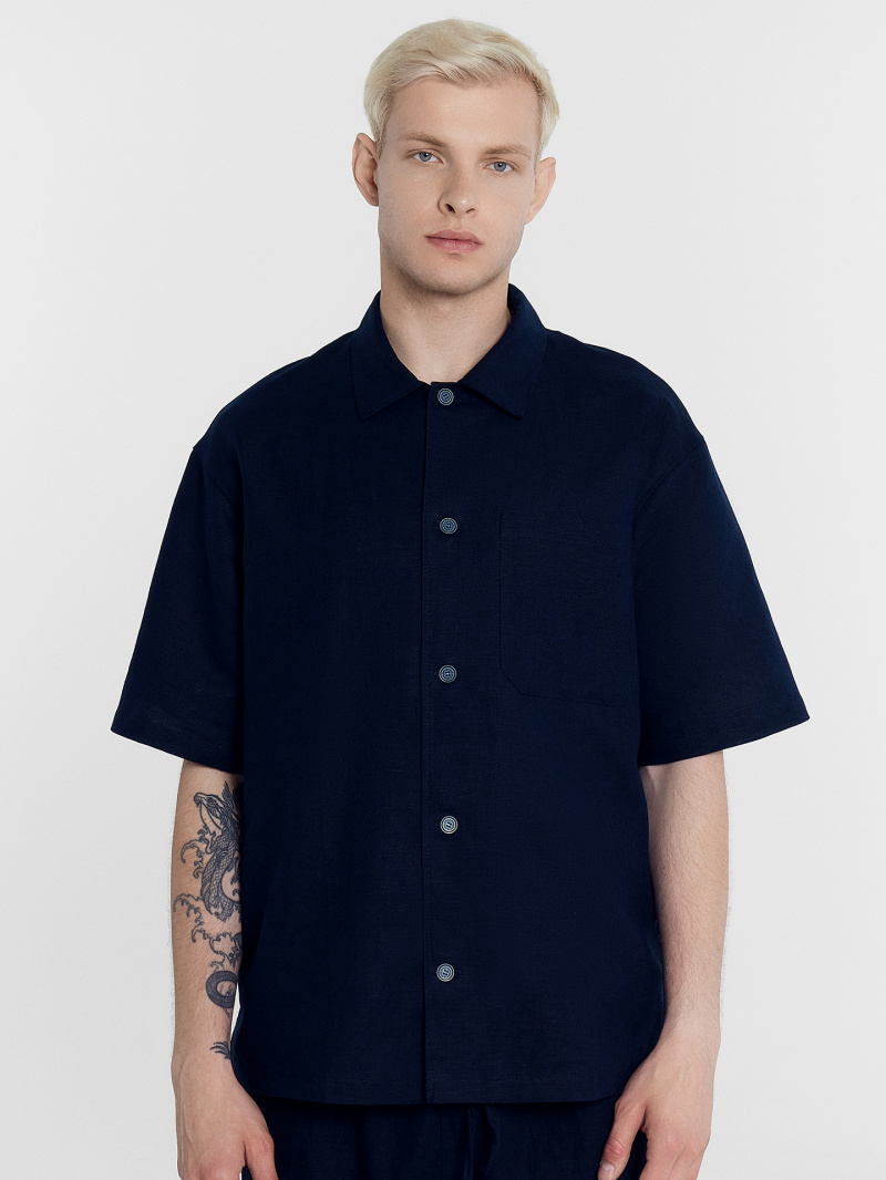 Рубашки с длинным рукавом Mark Formelle 111887/24-3831Ц-9 т.синий