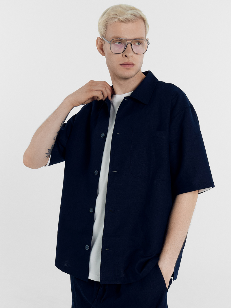 Рубашки с длинным рукавом Mark Formelle 111887/24-3831Ц-9 т.синий