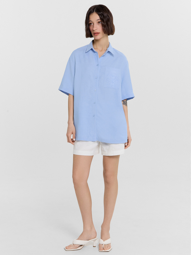 Блузы Mark Formelle 112855-1/1/24-33215Ц-9-2 небо_591_D_вышивка