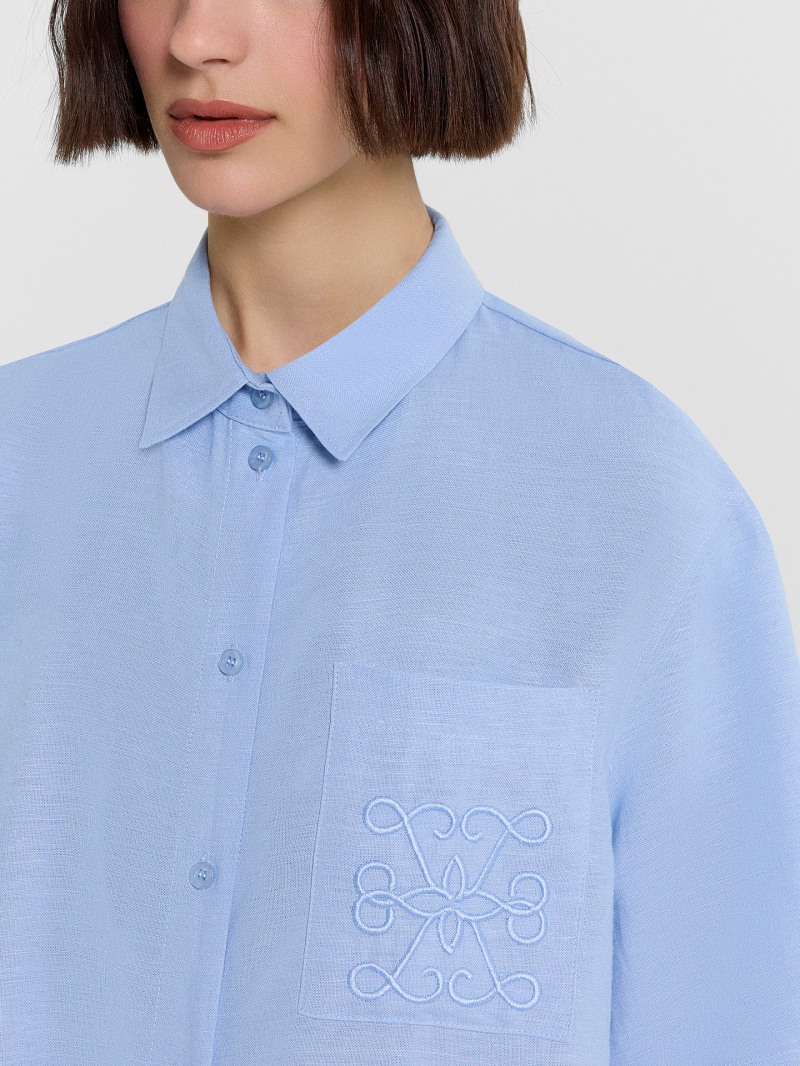 Блузы Mark Formelle 112855-1/1/24-33215Ц-9-2 небо_591_D_вышивка