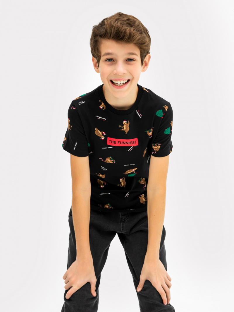 Майки Mark Formelle 113379/24-26592ПП-0 ленивцы_на_черном_1_сл_на_пол_ТП