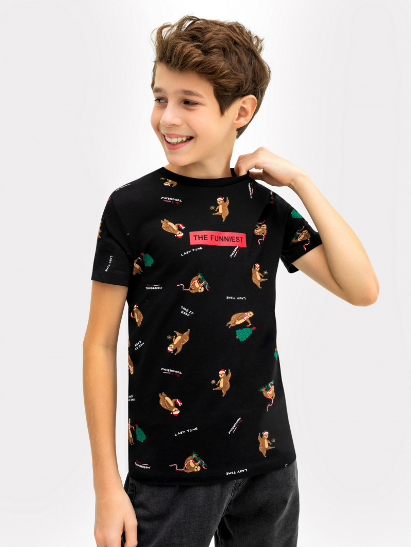 Майки Mark Formelle 113379/24-26592ПП-0 ленивцы_на_черном_1_сл_на_пол_ТП