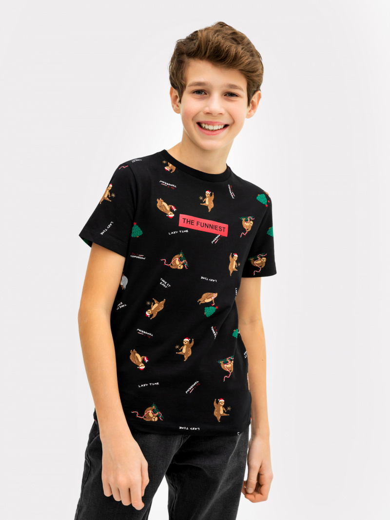 Майки Mark Formelle 113379/24-26592ПП-0 ленивцы_на_черном_1_сл_на_пол_ТП