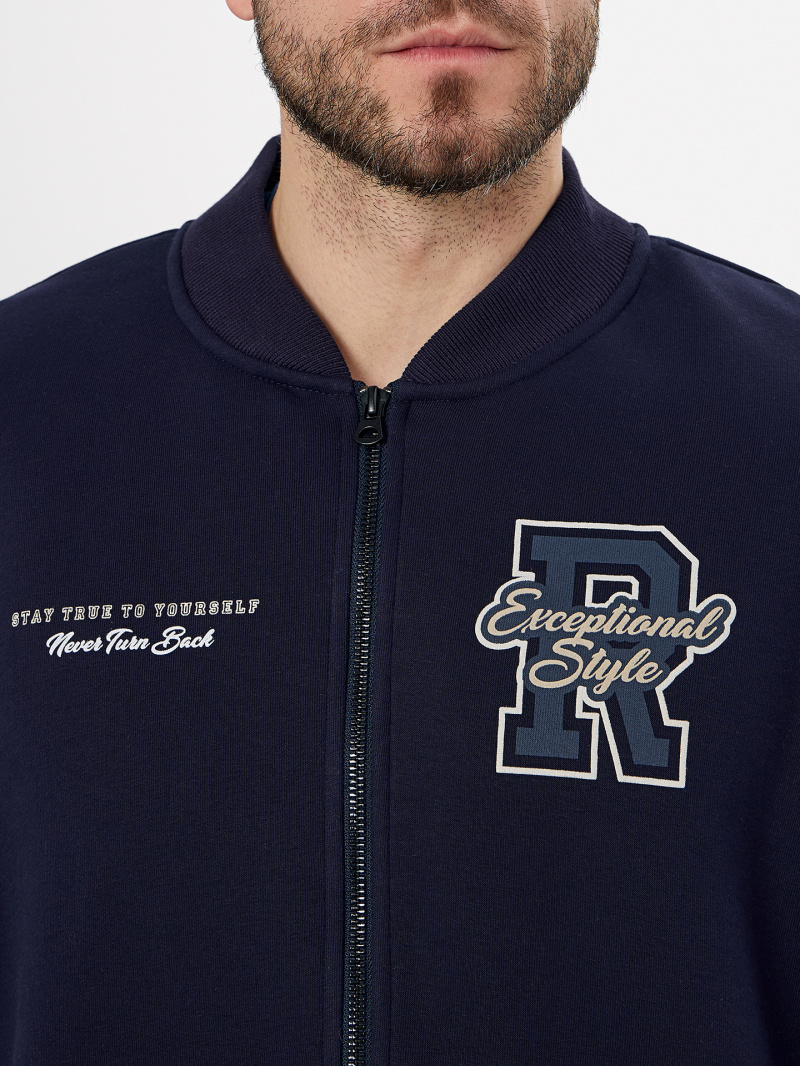 Джемперы Mark Formelle 121187/1/25-4901П-7П т._синий_печать_3_сл_на_ЛВ_пер_дет