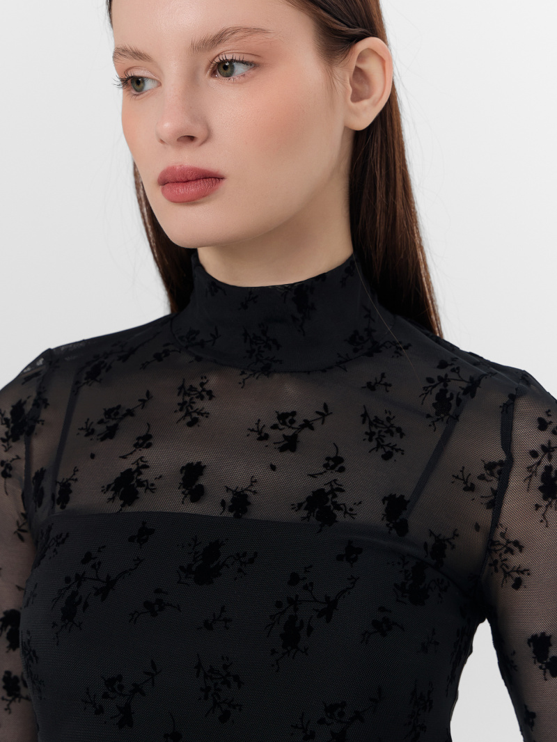 Джемперы Mark Formelle 122845/25-ОБР34945П-10 цветы_на_черном_010.2_Сублимация_полотна