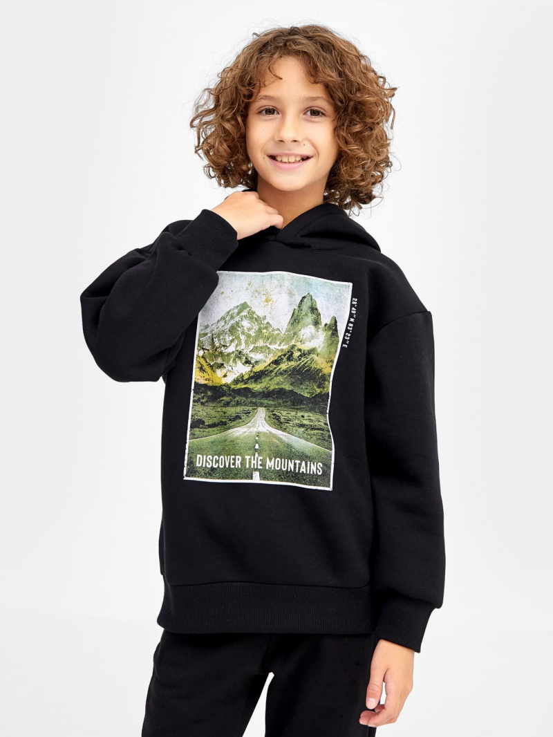 Джемперы и кардиганы Mark Formelle 123422/22/24051П-7П черный_печать_3_сл_на_пол