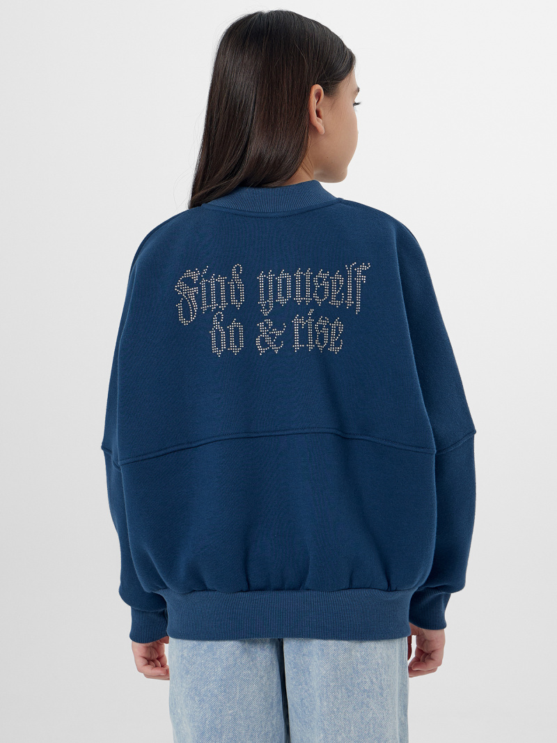 Толстовки Mark Formelle 167770/25-36778П-7П-3 синий_печать_3_сл_на_пол_печ_ДЕКОР_СТРАЗЫ