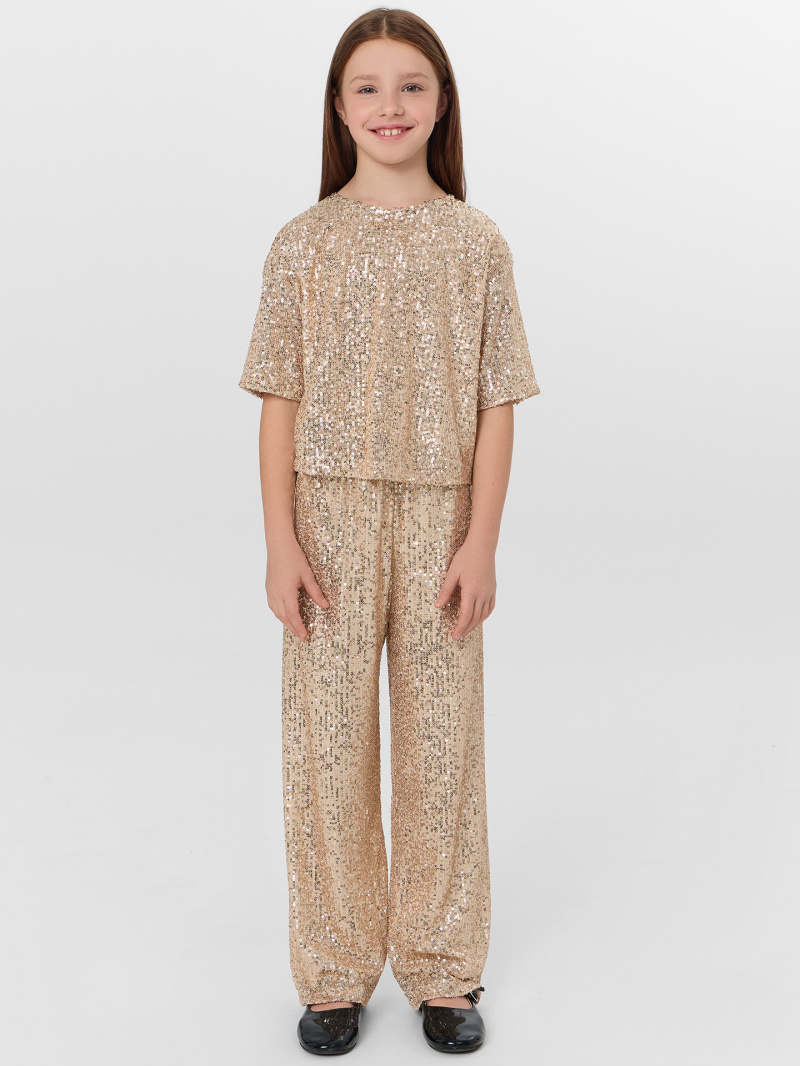 Брюки Mark Formelle 187831/25-38166Ц-16 золотистые_пайетки