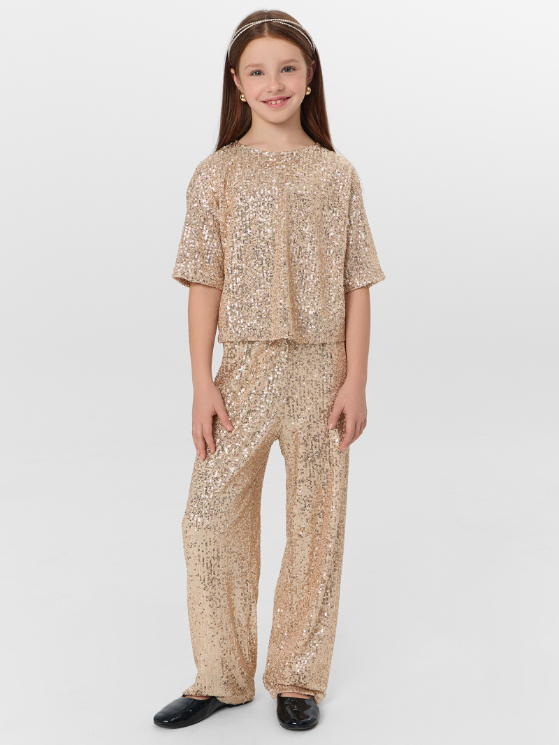 Брюки Mark Formelle 187831/25-38166Ц-16 золотистые_пайетки