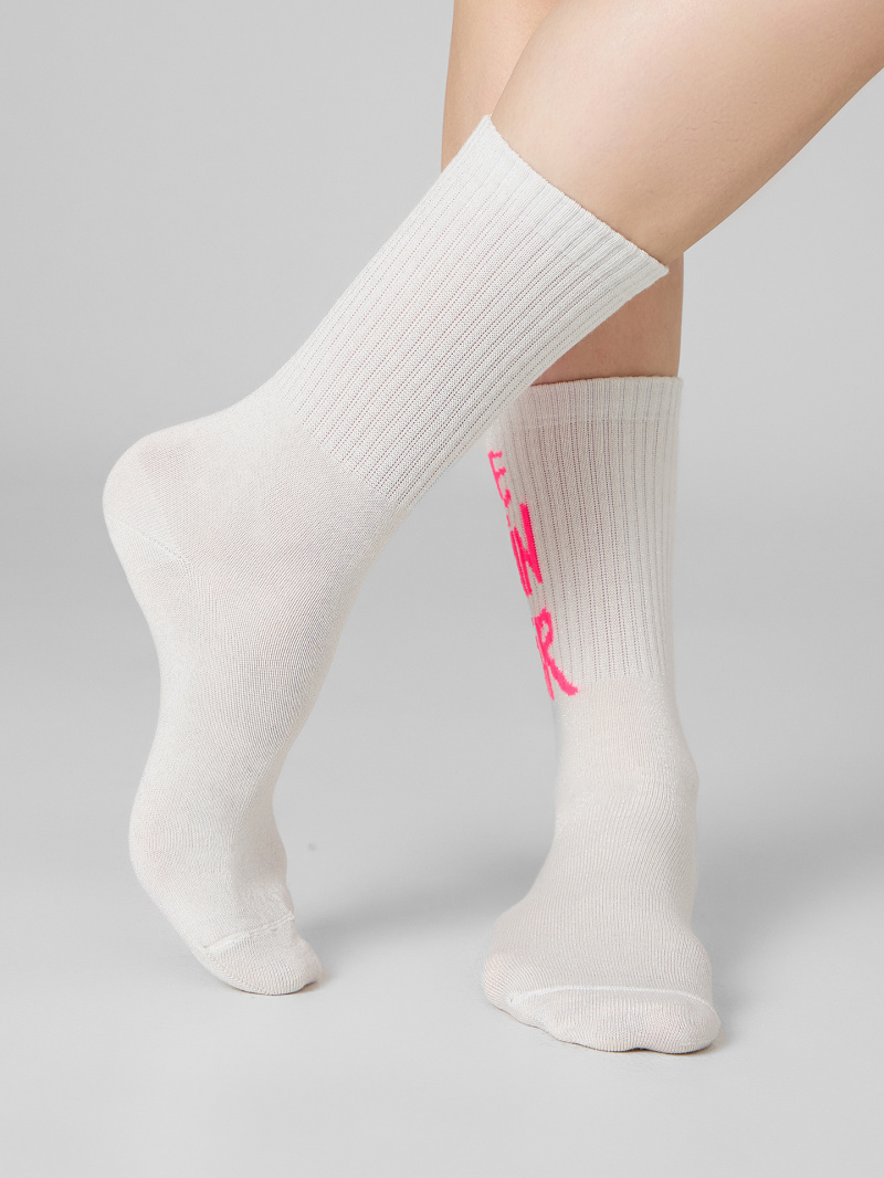 Носки и гольфы Mark Formelle 217K-3438/25217K молочный_серебр.люрекс_рис.3438