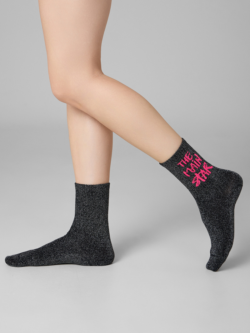 Носки и гольфы Mark Formelle 217K-3438/25217K черный_серебряный_люрекс_рис.3438