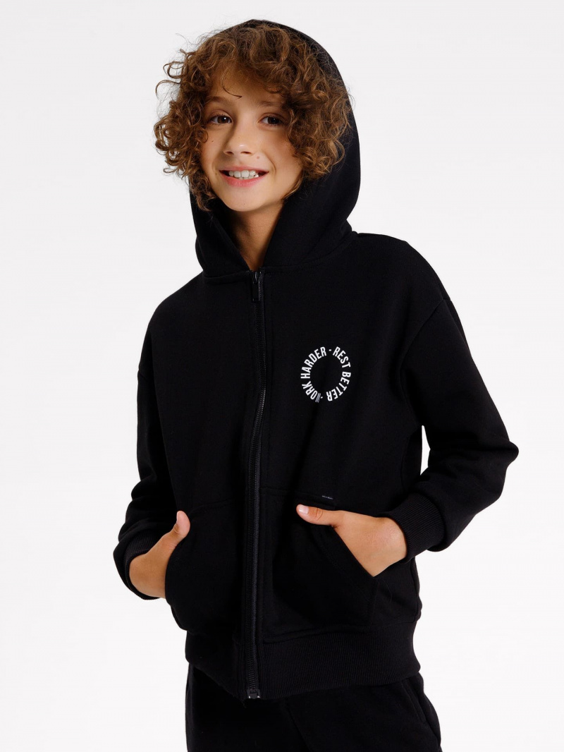 Толстовки Mark Formelle 363332/22/24167П-7П черный_печать_1_сл_на_пол_4_сл_на_спинке