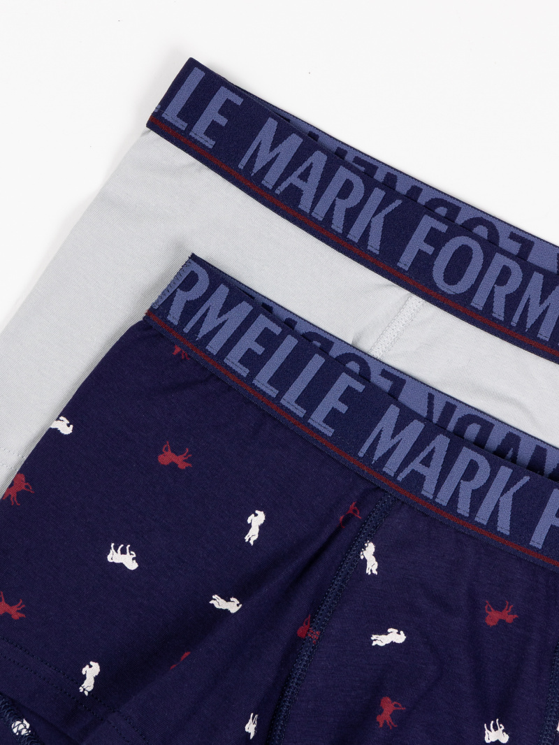 Нижнее белье Mark Formelle 411188-2/25-5144П-5 св.серый_лошади_на_т.синем_2_сл_1тр_на_ЛВ_дет_пер