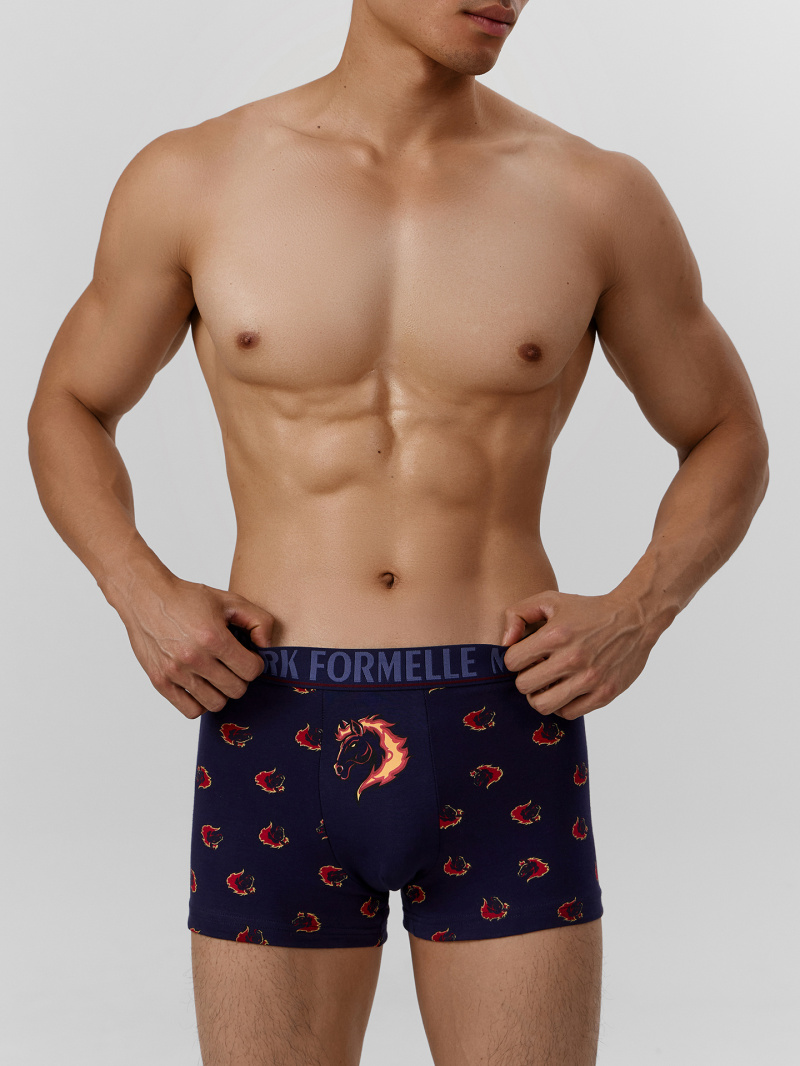 Нижнее белье Mark Formelle 411228/25-5074П-5 огненные_лошади_на_т.синем_3_сл_печать_на_планке
