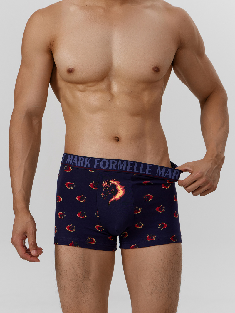 Нижнее белье Mark Formelle 411228/25-5074П-5 огненные_лошади_на_т.синем_3_сл_печать_на_планке