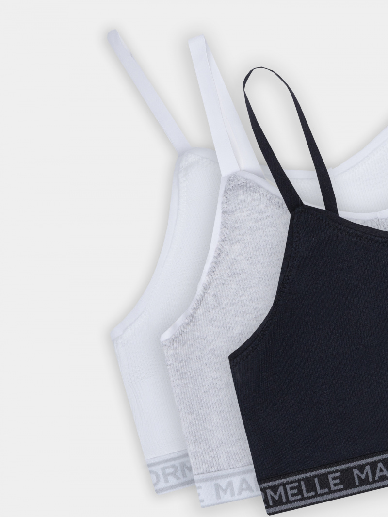 Майки и топы Mark Formelle 517708-3/25-36189Б-1 белый_серый_меланж_4306_А_черный