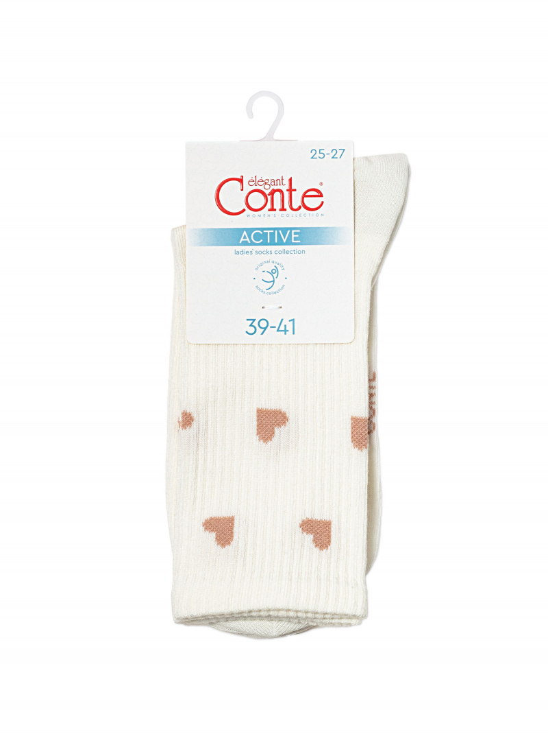 Носки и гольфы CONTE ACTIVE молочный 20С-20СП