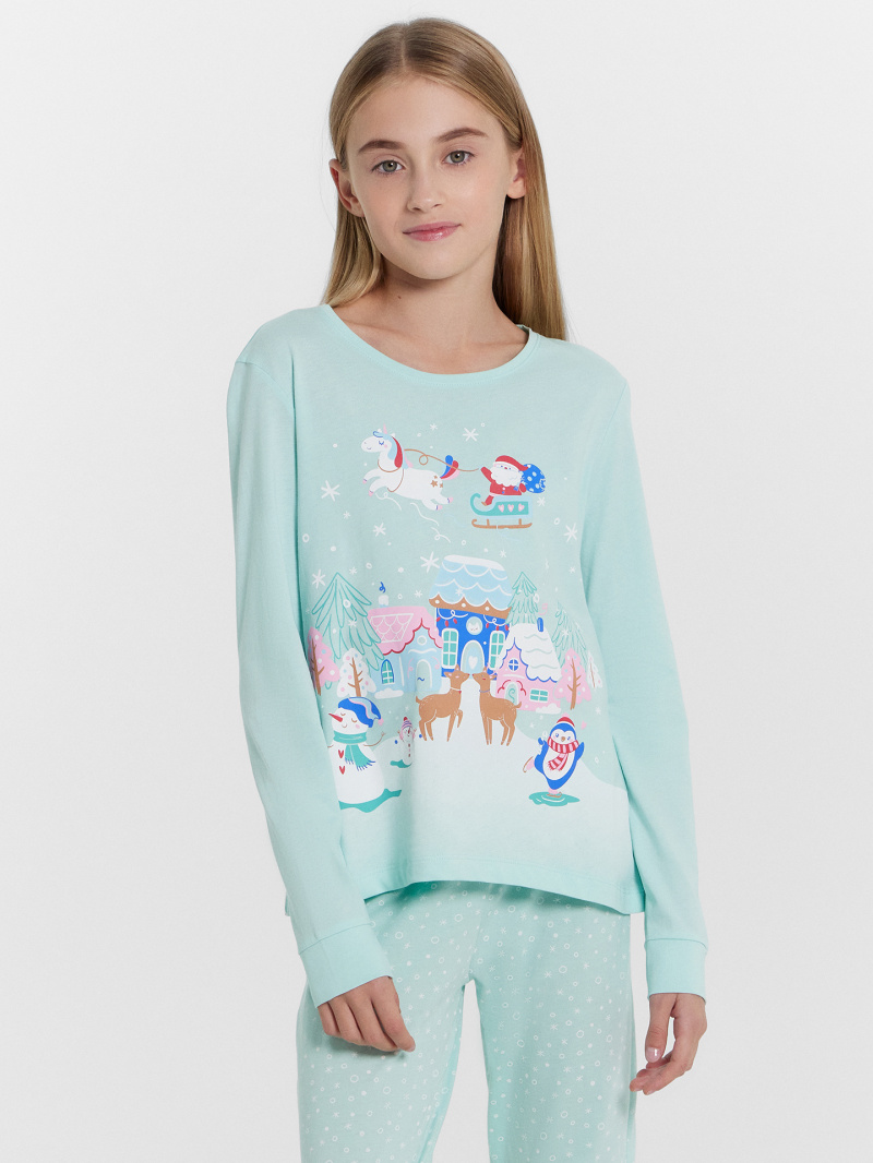 Пижамы Mark Formelle 567720/24-30387ПП-0 иней_белые_снежинки_3_сл_на_пол