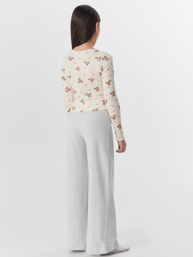 Пижамы Mark Formelle 567758/25-36079ПП-1 мишки_с_цветами_на_молоке_серый_меланж_4306_А