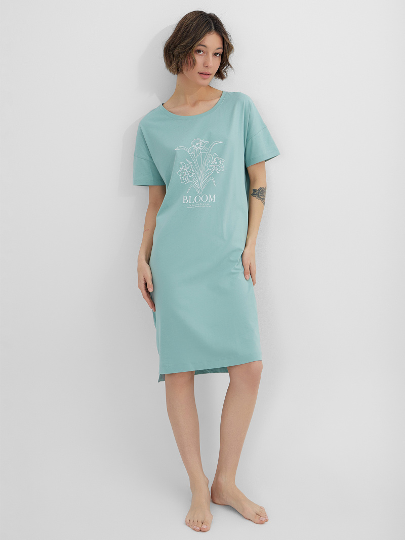 Ночные сорочки Mark Formelle 572310/25-36120ПП-0 шалфей_печать_1_сл_на_пол