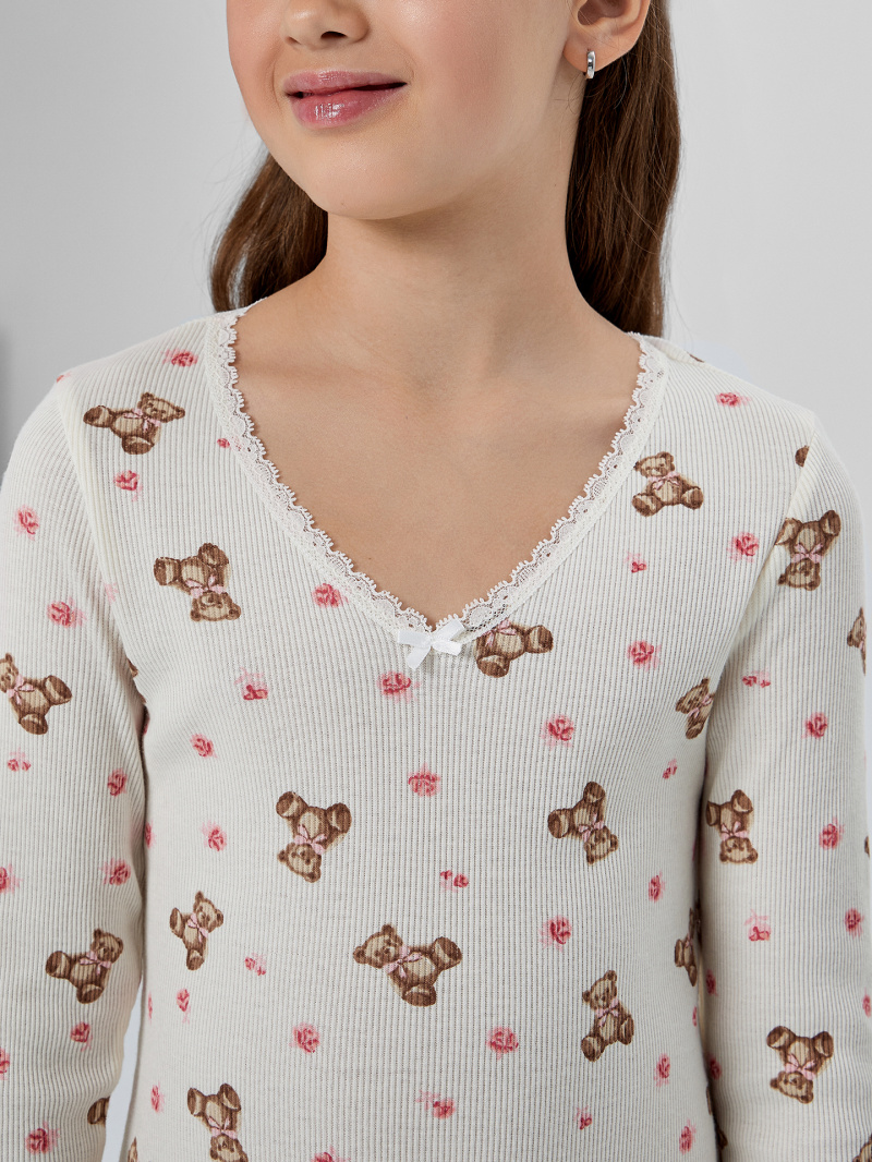 Пижамы Mark Formelle 577728/25-36491ПП-1 мишки_с_цветами_на_молоке