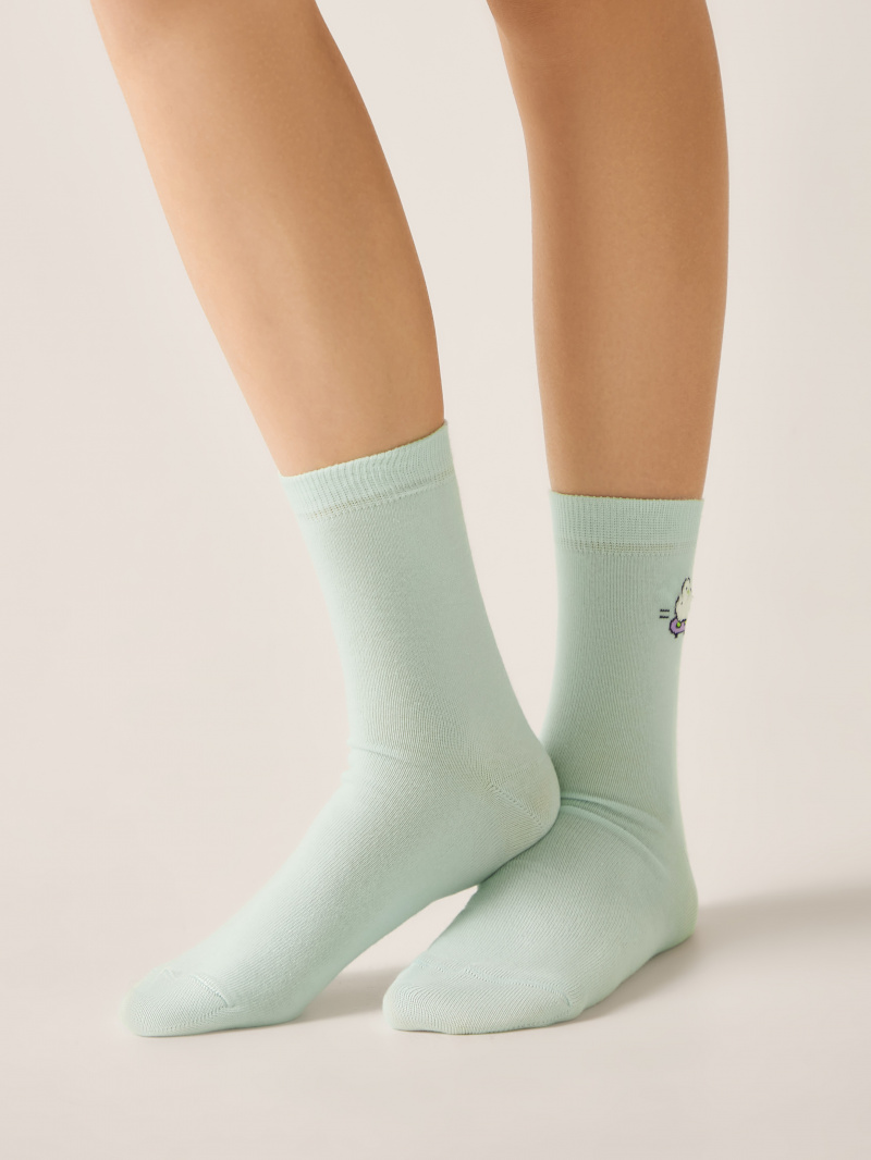 Носки и гольфы CONTE CLASSIC бледно-бирюзовый 24С-151СП