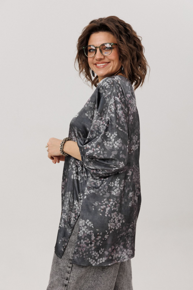 Блузы Anelli 1665.1 графитовый_гербарий