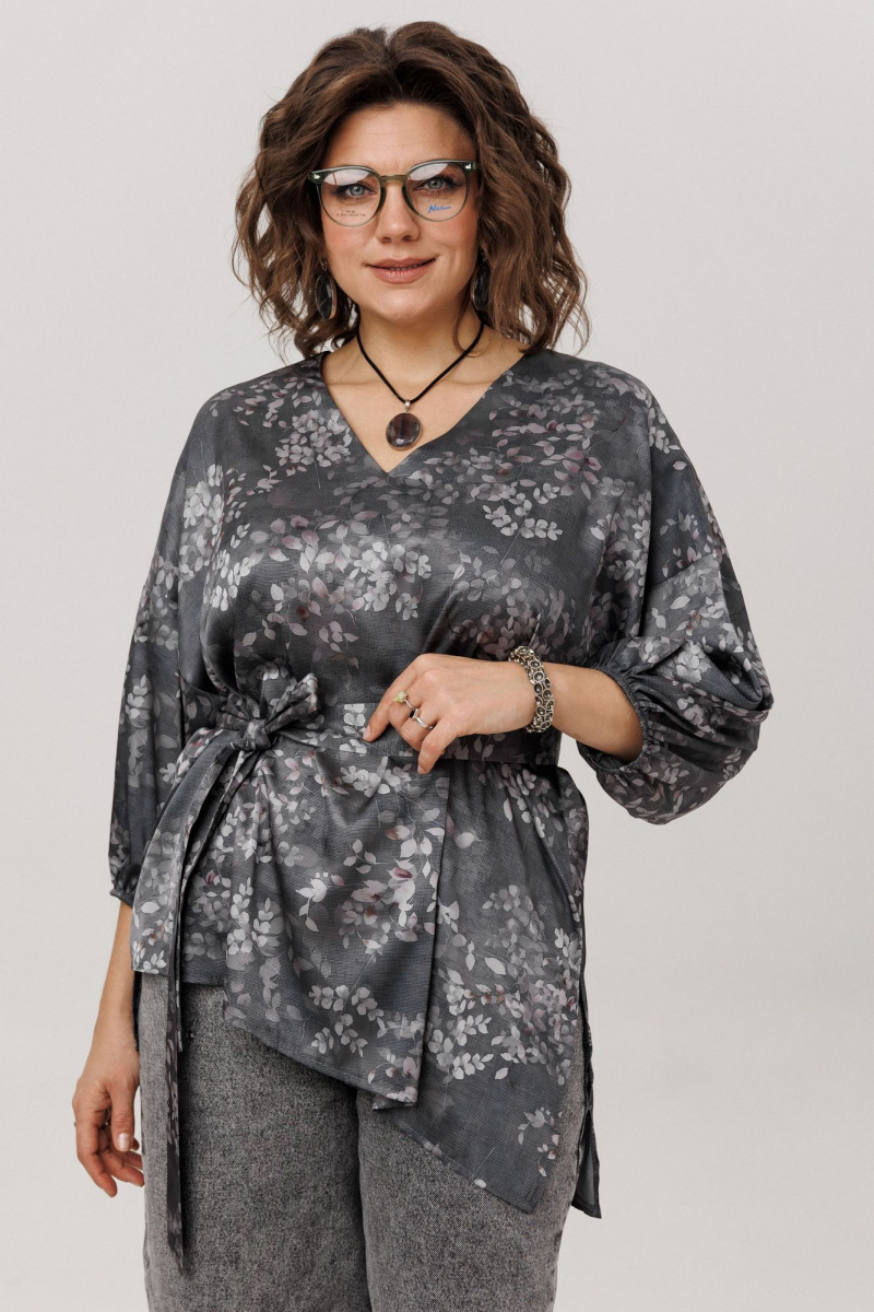 Блузы Anelli 1665.1 графитовый_гербарий