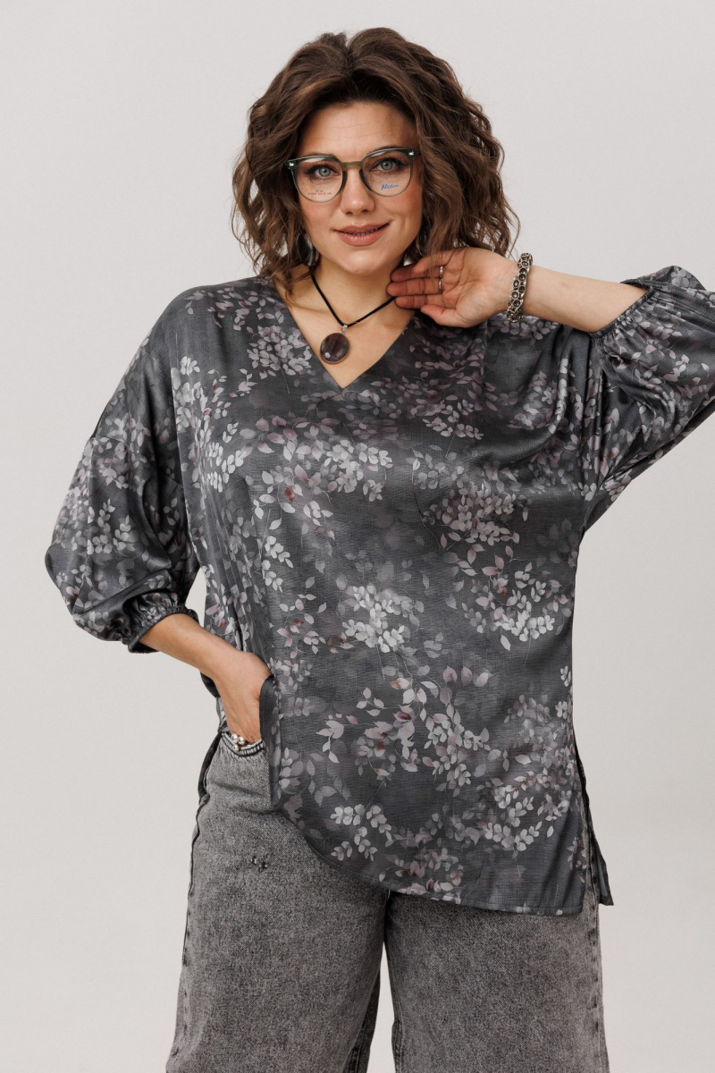 Блузы Anelli 1665.1 графитовый_гербарий